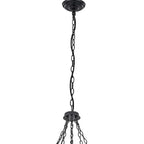 Brown And Black Candle Style Multi Light Metal Dimmable Chandelier