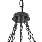 Brown And Black Candle Style Multi Light Metal Dimmable Chandelier