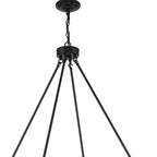 Black And Gold Candle Style Multi Light Metal Dimmable Chandelier
