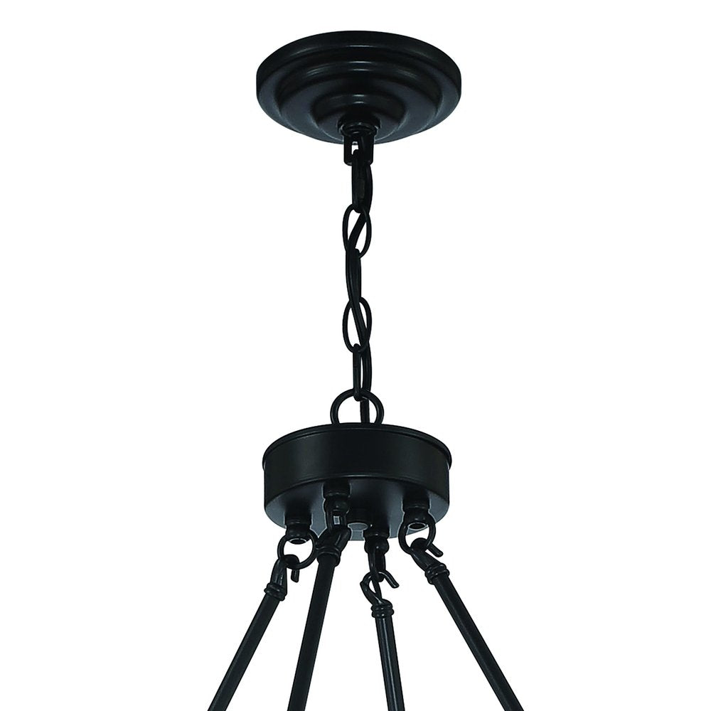Black And Gold Candle Style Multi Light Metal Dimmable Chandelier
