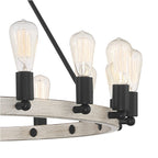 Black And Gray Candle Style Multi Light Metal Dimmable Chandelier