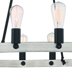 Black And Gray Candle Style Multi Light Metal Dimmable Chandelier