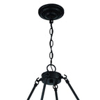 Black Candle Style Twelve Light Metal Dimmable Chandelier With White Shades