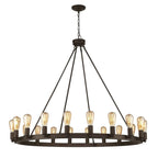 Bronze Candle Style Multi Light Metal Dimmable Chandelier