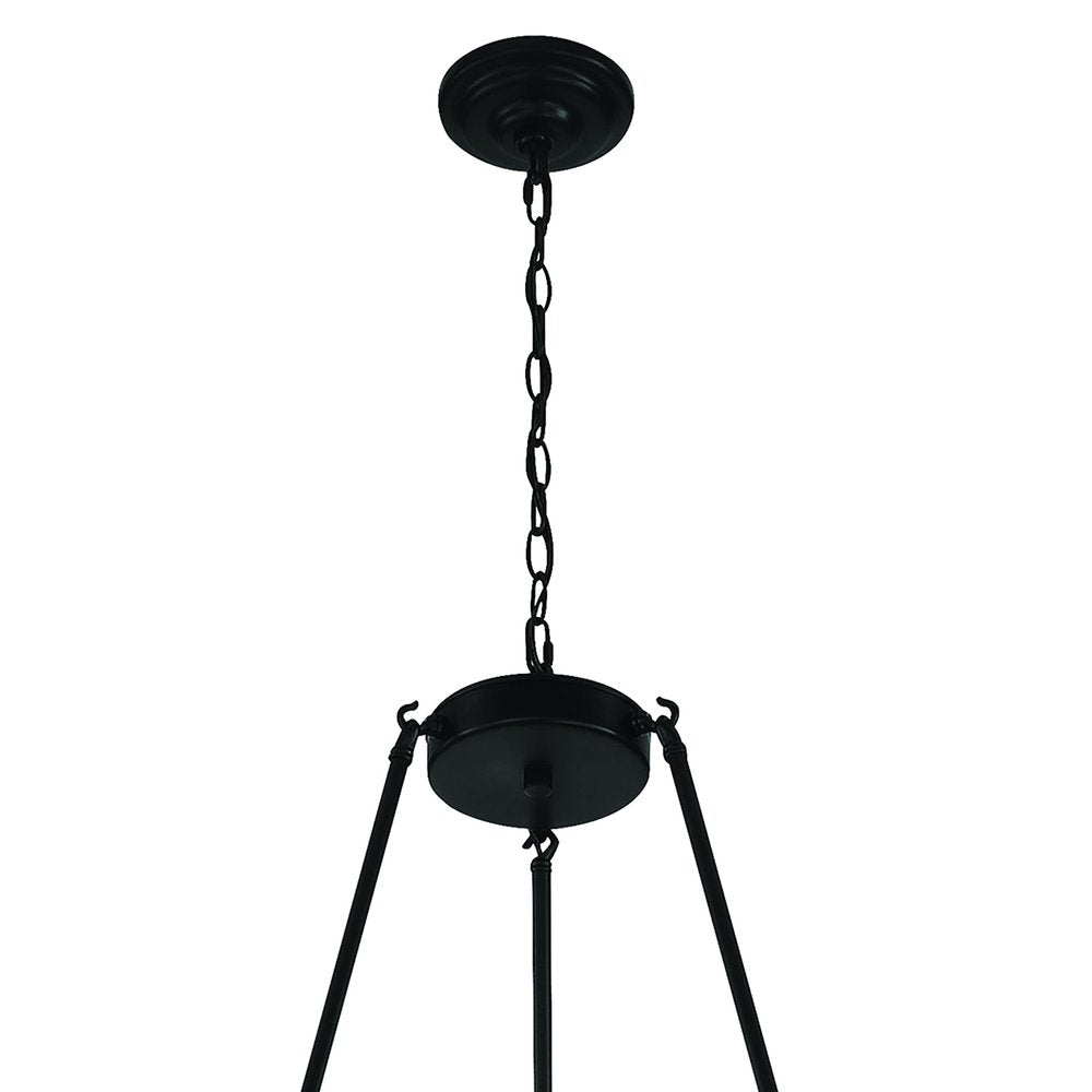 Black Candle Style Multi Light Metal Dimmable Chandelier