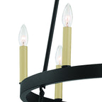 Black Candle Style Multi Light Metal Dimmable Chandelier