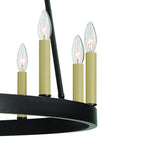 Black Candle Style Multi Light Metal Dimmable Chandelier
