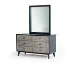 40" Black Wood Framed Dresser Mirror