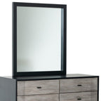 40" Black Wood Framed Dresser Mirror