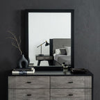 40" Black Wood Framed Dresser Mirror