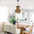 Brown And Black Candle Style Three Light Metal Dimmable Chandelier