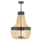 Black And Gold Candle Style Five Light Metal Dimmable Chandelier
