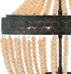 Black And Gold Candle Style Five Light Metal Dimmable Chandelier