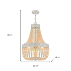 Gold And White Candle Style Five Light Metal Dimmable Chandelier