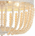 Gold And White Candle Style Five Light Metal Dimmable Chandelier