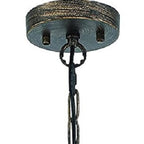 Black And Gold Candle Style Six Light Metal Dimmable Chandelier