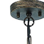 Black And Gold Candle Style Six Light Metal Dimmable Chandelier