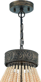 Black And Gold Candle Style Six Light Metal Dimmable Chandelier