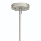 Silver Kitchen Island Six Light Metal Dimmable Chandelier