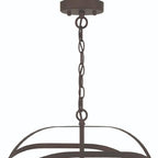 Bronze Candle Style Four Light Metal Dimmable Chandelier