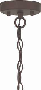 Bronze Candle Style Four Light Metal Dimmable Chandelier