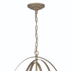 Brass Candle Style Ten Light Metal Dimmable Chandelier