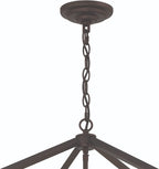 Bronze Candle Style Eight Light Metal Dimmable Chandelier