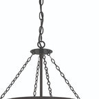 Black And Gold Candle Style Five Light Metal Dimmable Chandelier