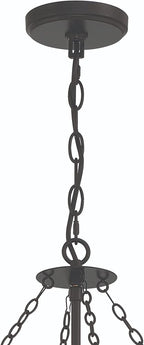 Black And Gold Candle Style Five Light Metal Dimmable Chandelier