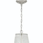 Silver Candle Style Six Light Metal Dimmable Chandelier