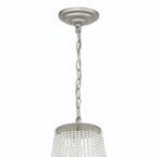 Silver Candle Style Six Light Metal Dimmable Chandelier