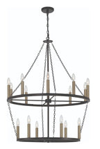 Black And Gold Candle Style Multi Light Metal Dimmable Chandelier