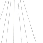 Gold Candle Style Three Light Metal LED Dimmable Chandelier