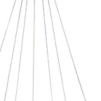 Gold Candle Style Three Light Metal LED Dimmable Chandelier