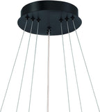 Black Candle Style Three Light Metal LED Dimmable Chandelier