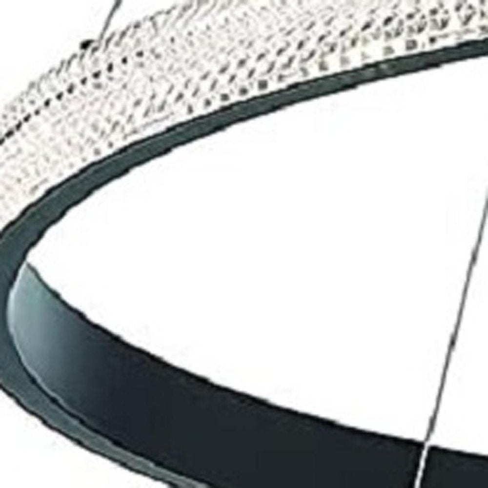 Black Candle Style Four Light Metal LED Dimmable Chandelier