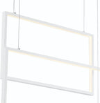 White Candle Style Three Light Metal LED Dimmable Chandelier