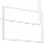 White Candle Style Three Light Metal LED Dimmable Chandelier