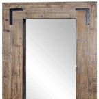 75" Brown Wood Framed Leaning Accent Mirror