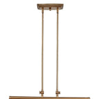 Gold Kitchen Island Two Light Metal Dimmable Chandelier With Gold Shades