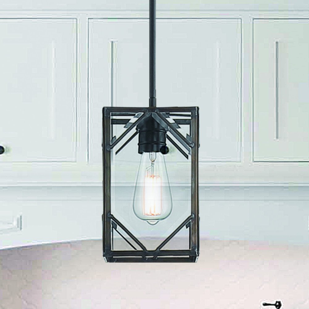 Black Kitchen Island Metal Dimmable Chandelier With Clear Shades