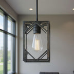 Black Kitchen Island Metal Dimmable Chandelier With Clear Shades