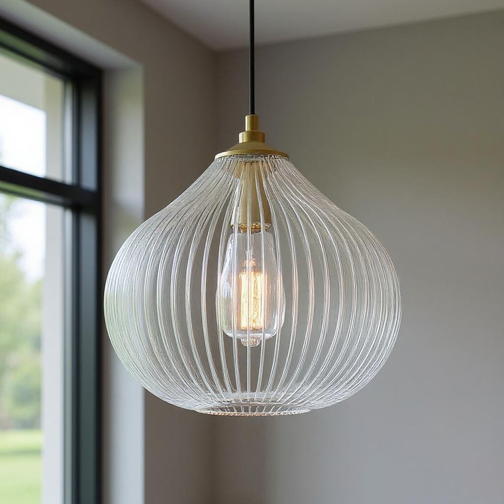 Clear Kitchen Island Metal Dimmable Chandelier With Clear Shades