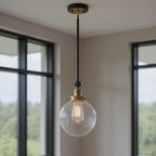 Black Kitchen Island Metal Dimmable Chandelier With Clear Shades