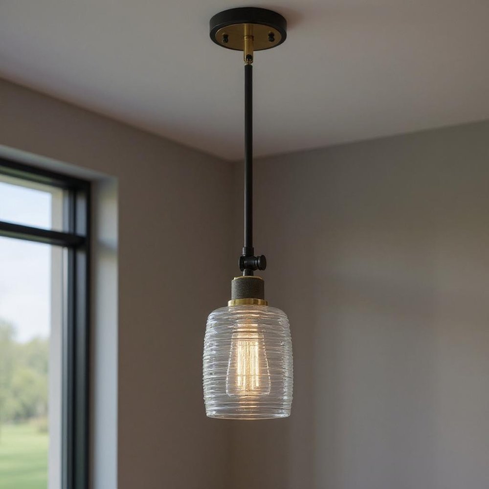 Black Kitchen Island Metal Dimmable Chandelier With Clear Shades