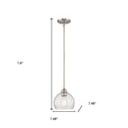 Nickel Kitchen Island Metal Dimmable Chandelier With Clear Shades