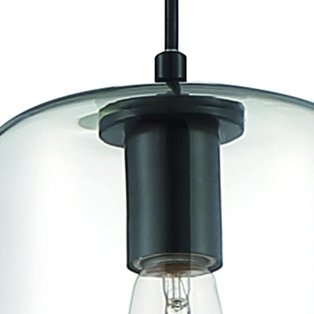 Black Candle Style Metal Dimmable Chandelier With Clear Shades