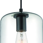Black Candle Style Metal Dimmable Chandelier With Clear Shades