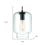 Black Candle Style Metal Dimmable Chandelier With Clear Shades