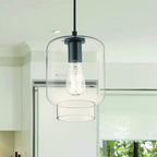 Black Candle Style Metal Dimmable Chandelier With Clear Shades